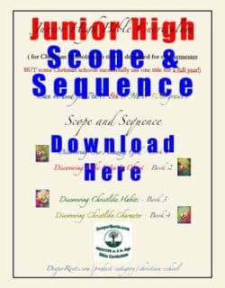 home school junior high scope & sequence free download covers all four titles